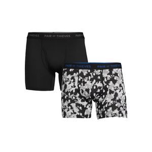 2 Pair of Thieves SUPERFIT 2-Pack Adult Mens Boxer Briefs, Size 3XL CAMO + Black